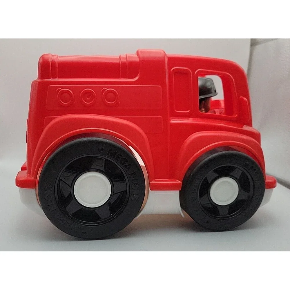 Mega Bloks Freddy Fire Truck Kids Toy Red GXX08 Truck & Buddy Block Only EUC